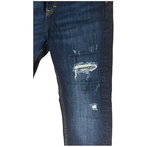 NWOT ZARA HI RISE SUPER STRETCHY DISTRESSED ANKLE JEANS W/RAW CHEWED HEM - Picture 8 of 14